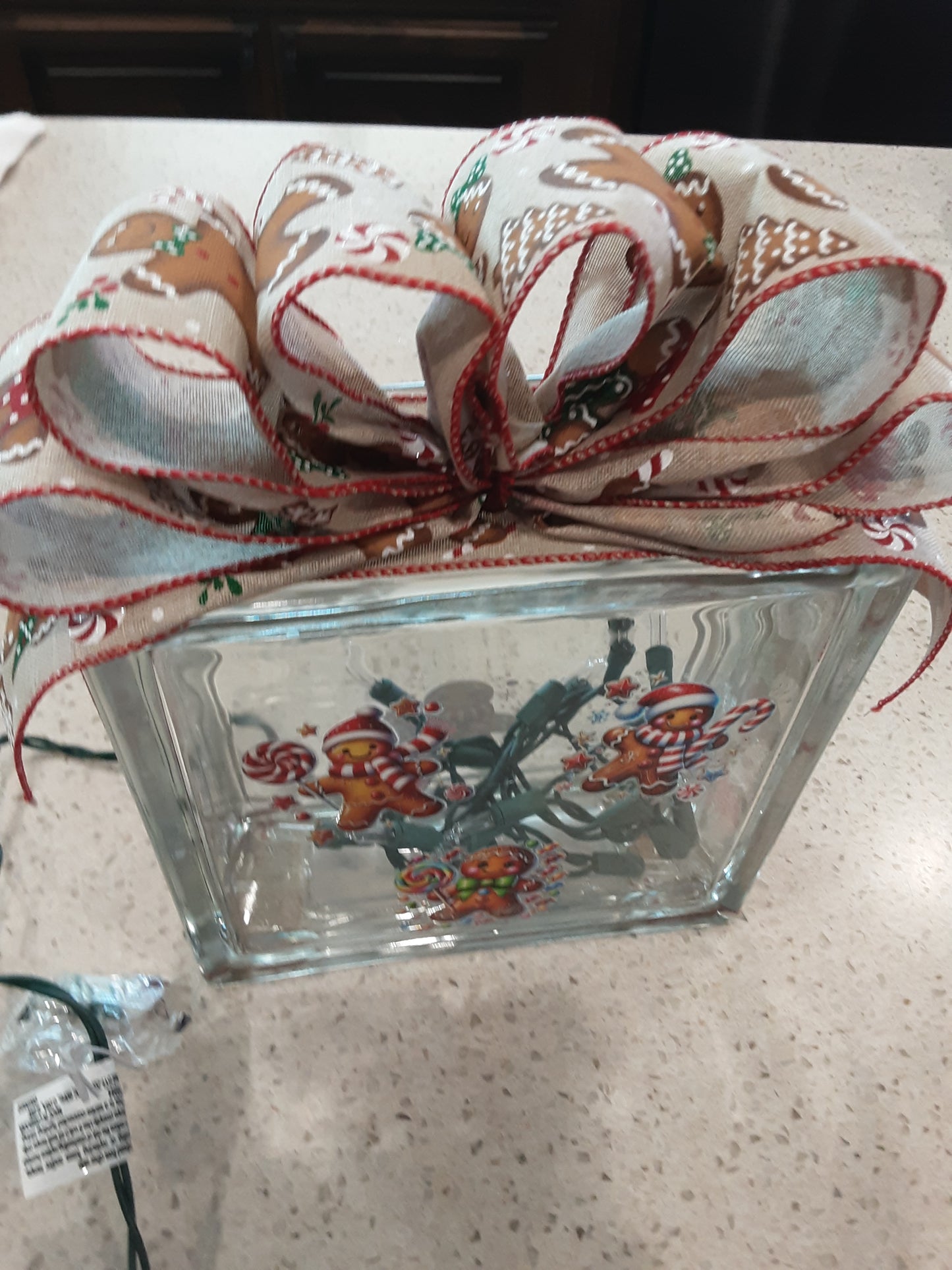 Gingerbread Glass Lite-Up Box