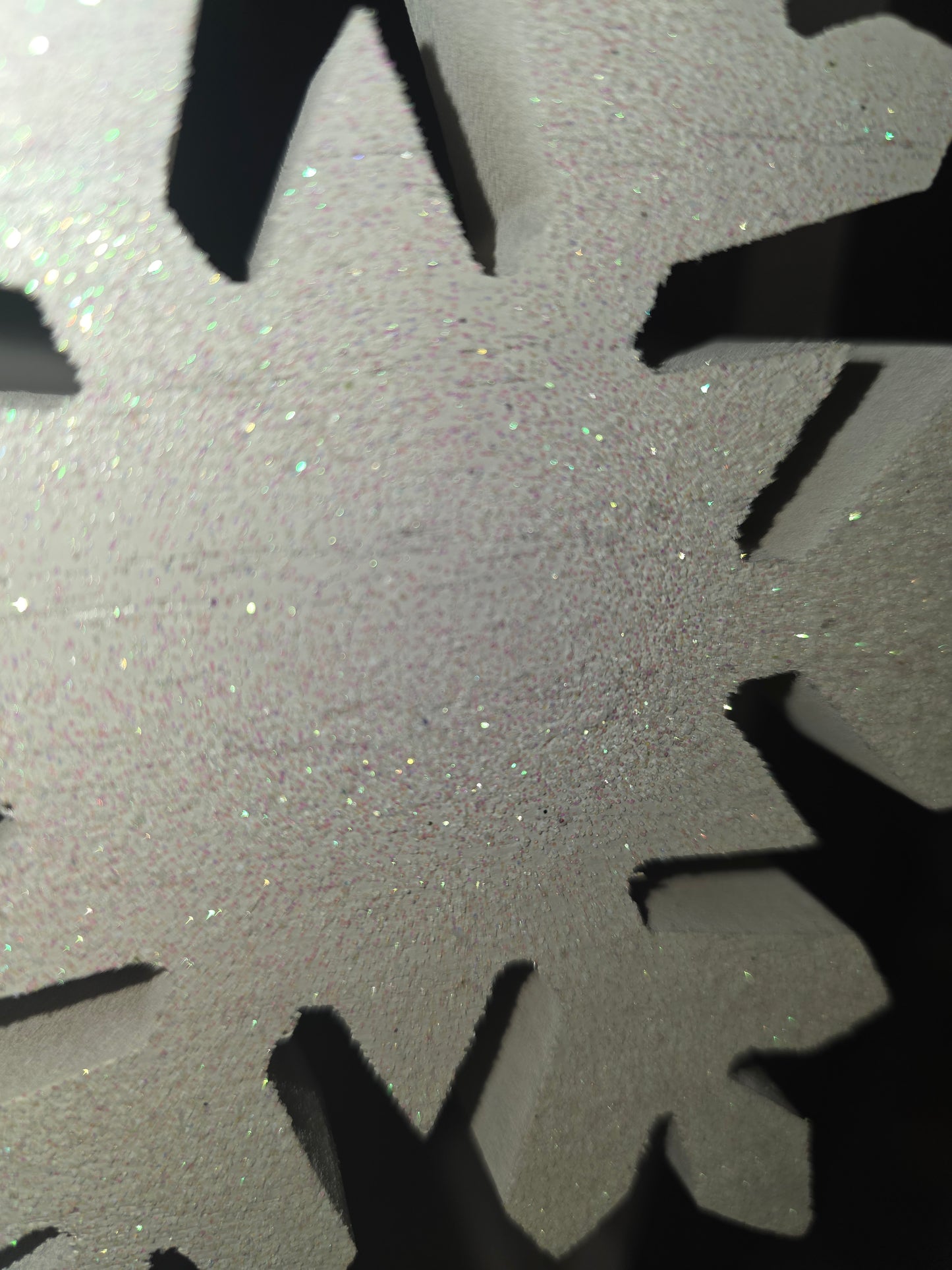 Glittered Wooden snowflake Decor