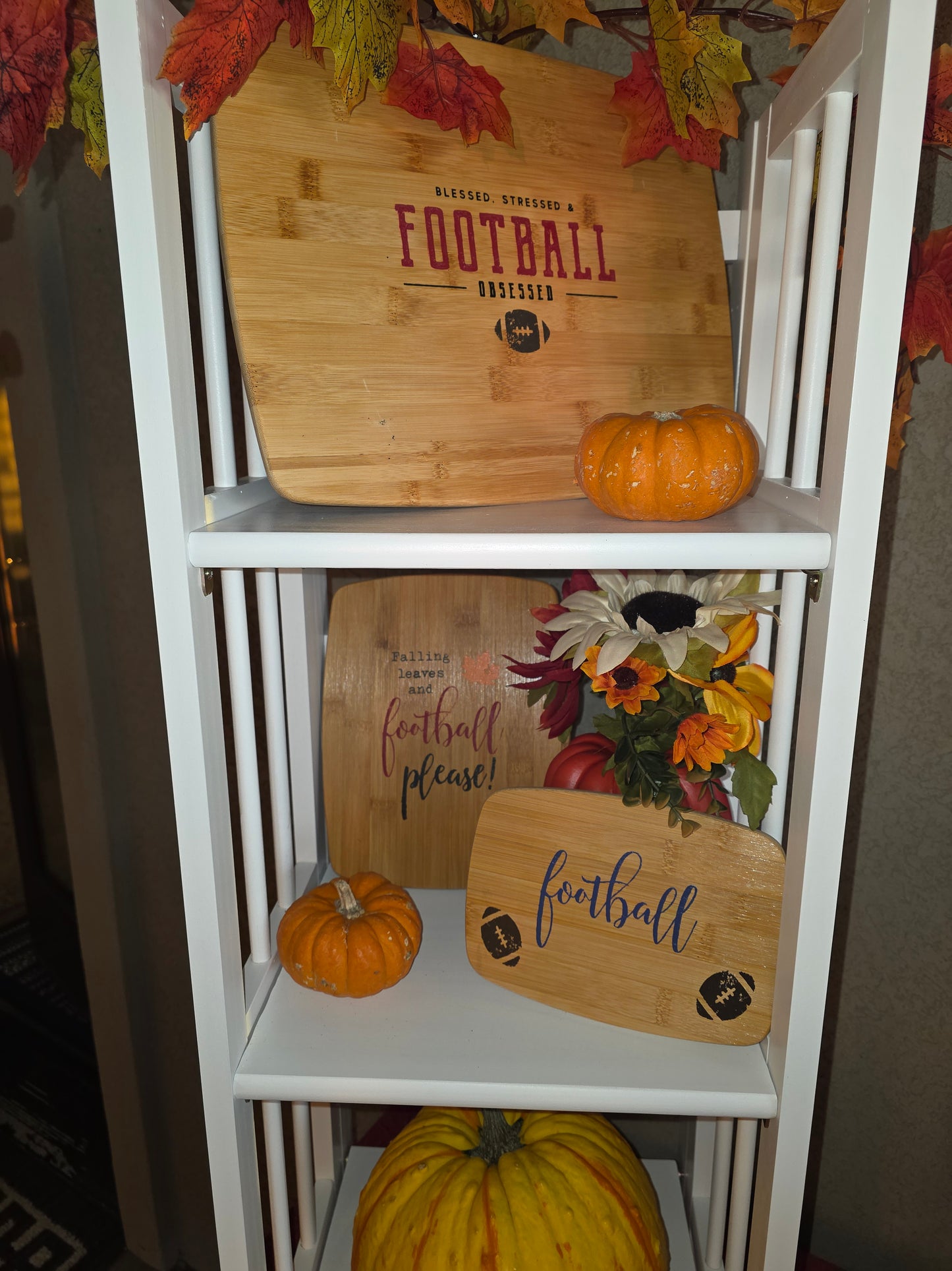 Wood Cutting Board-Football-Medium