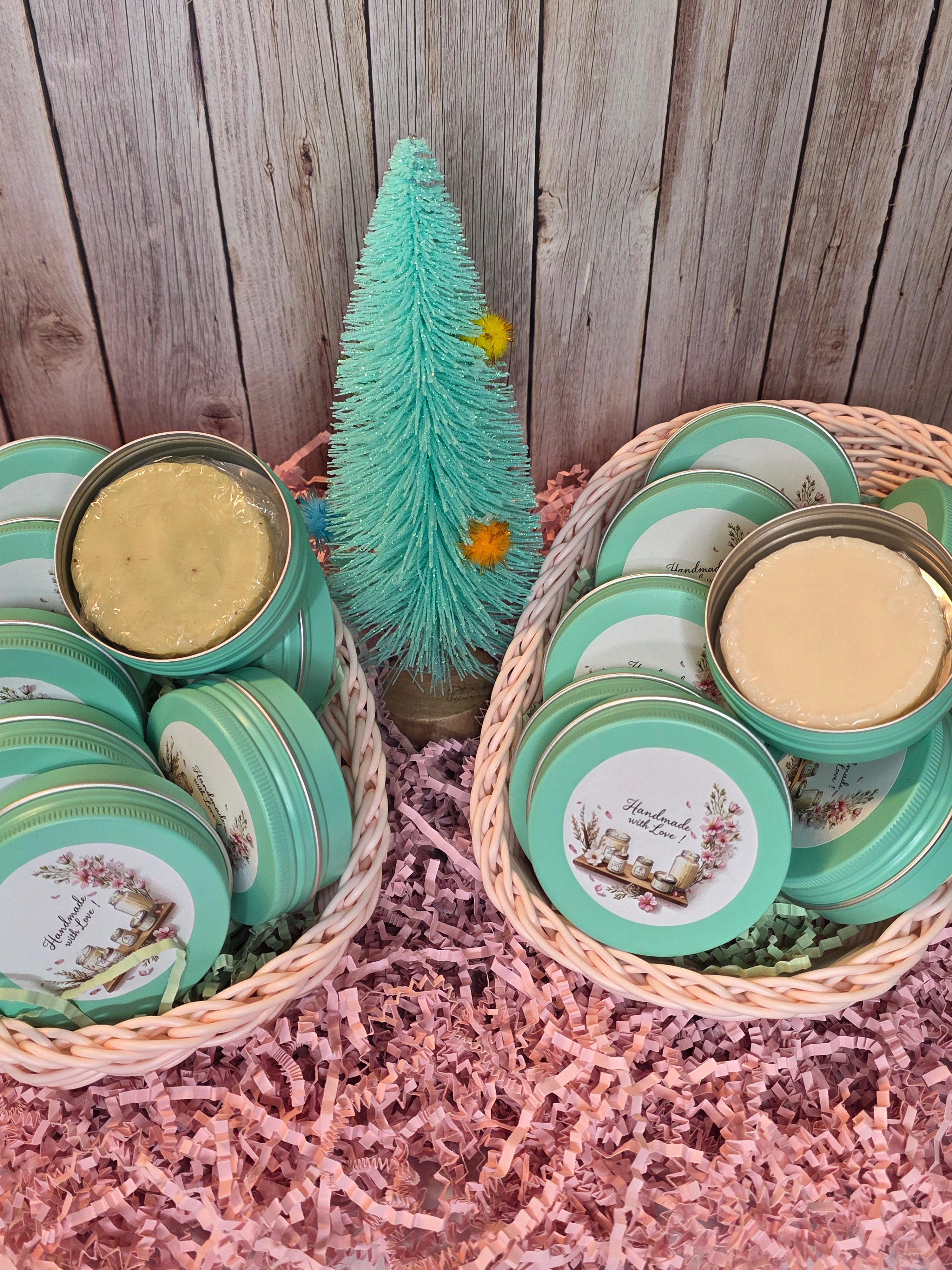 Honey Peach and Lemon Lotion Bar - with Canister
