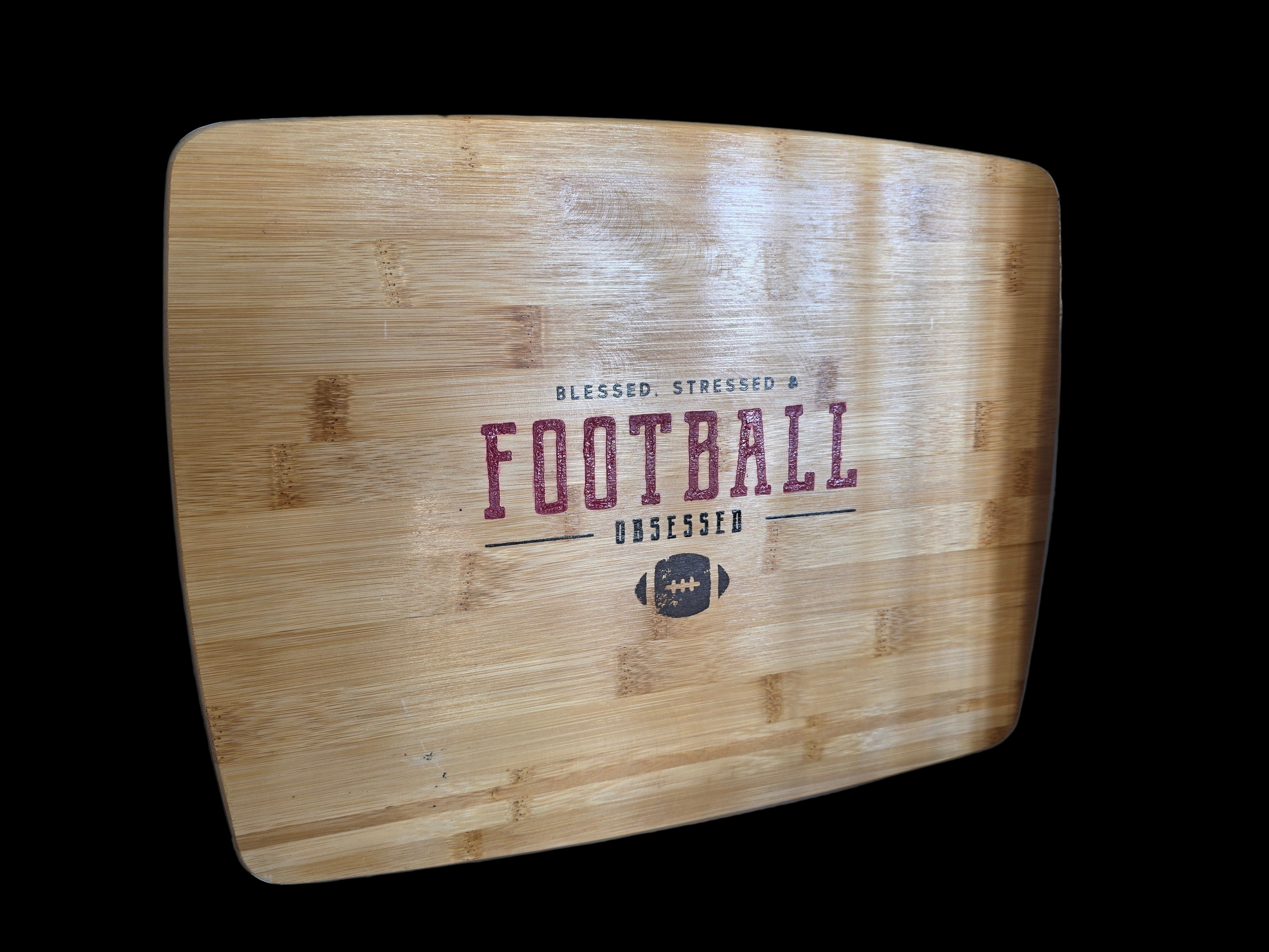 Wood Cutting Board-Football-Large