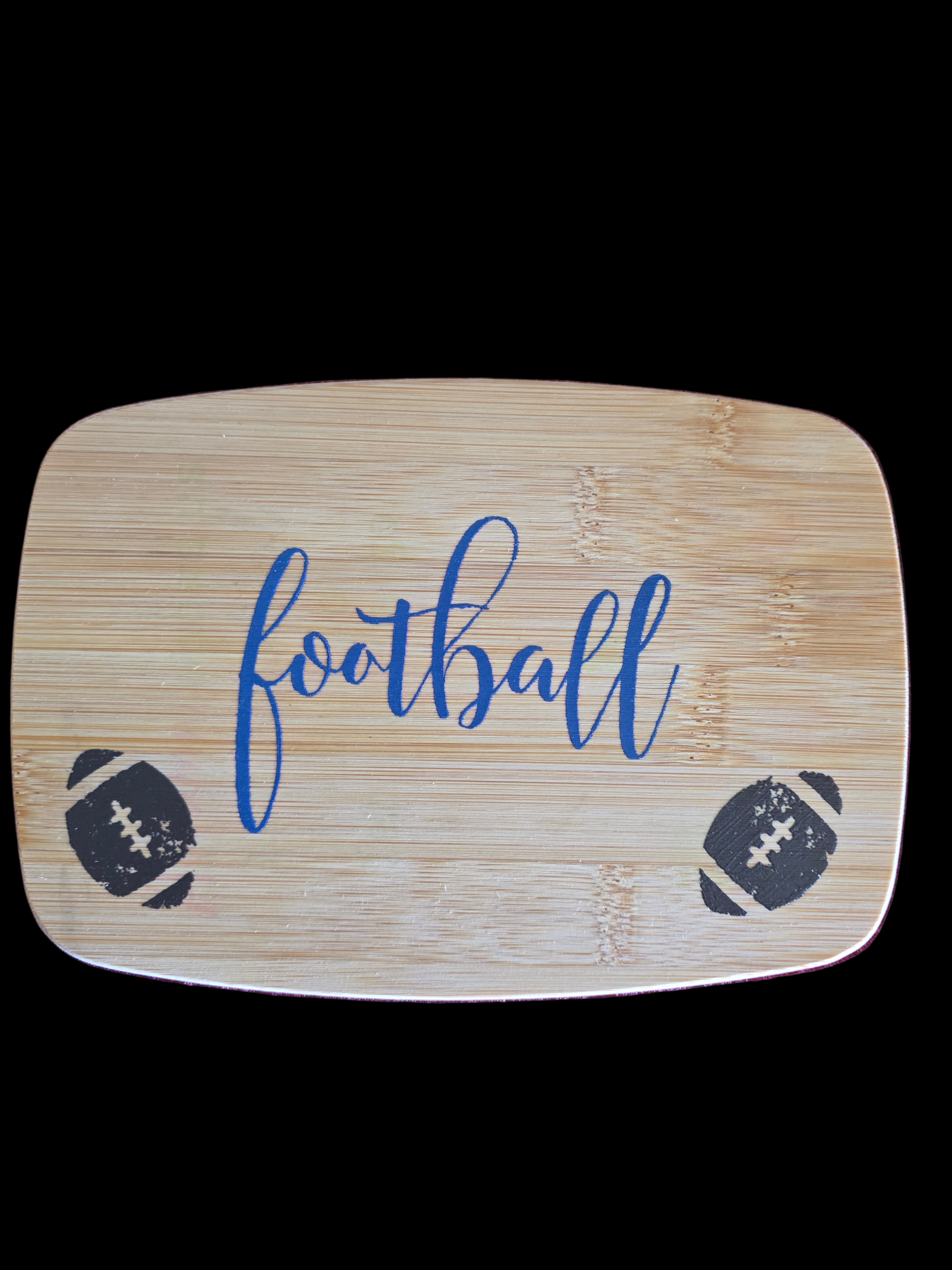 Wood Cutting Board-Football-Small